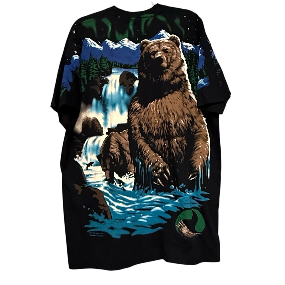Rare Liquid Blue 1995 All Over Print Grizzly Bear John Connell Tee Size XXL. - Picture 2 of 11